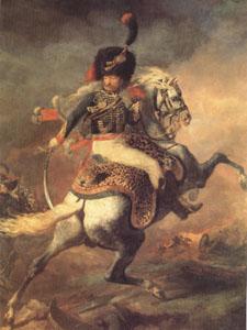 Theodore   Gericault An Officer of the Imperial Horse Guards Charging (mk05) oil painting image